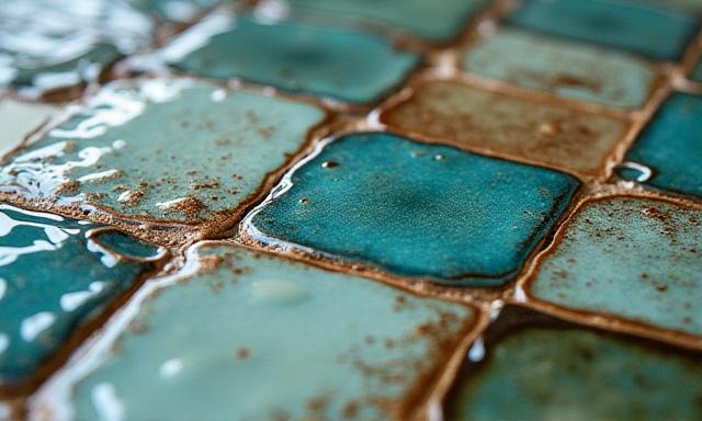 公共施設のために特別に焼成された、ユニークな釉薬が施されたセラミックタイル